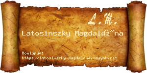 Latosinszky Magdaléna névjegykártya